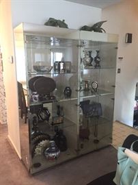 glass & mirror display cabinets... 2 pieces.. needs TLC