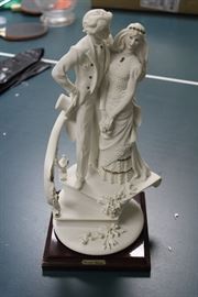 Guiseppe Armani 1987 Bride and Groom on stairs