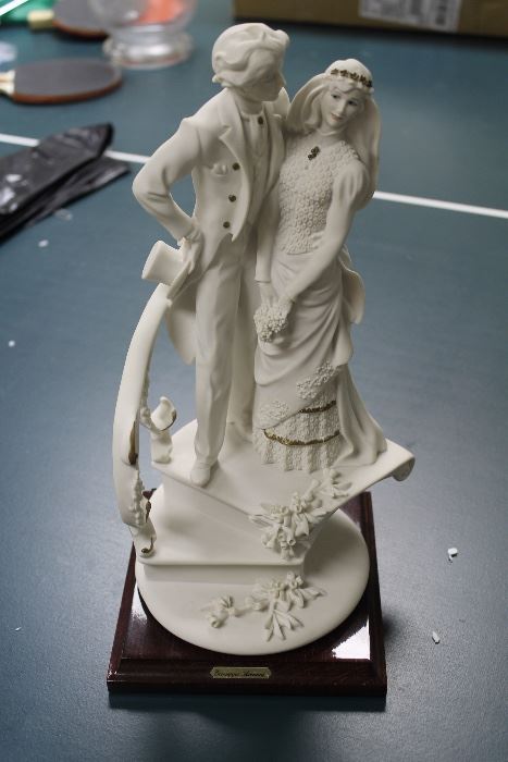 Guiseppe Armani 1987 Bride and Groom on stairs