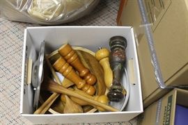 misc. wood kitchen items... many are brand new