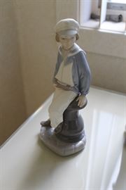 Lladro Boy Boat Sailor