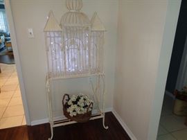 Decorative Iron bird cage w/lights