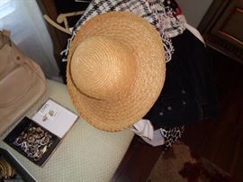 Ladies, hats, scarves, belts, cosmetic bags...