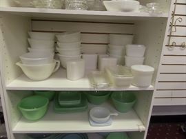 milk glass & FireKing 