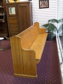 8' oak church pew 