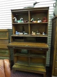antique stack shelf with writing desk / secretary 