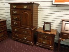 king size bed, chest, dresser & night stand - really nice all priced individually 