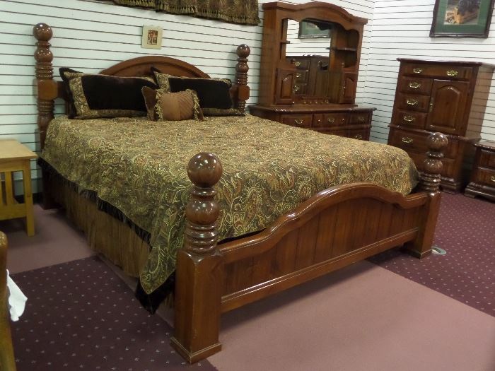 king size bed, chest, dresser & night stand - really nice all priced individually 