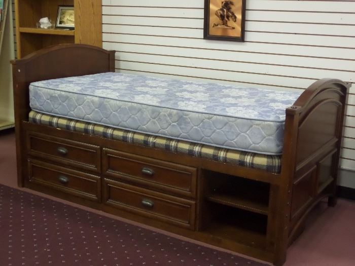 twin size bed - drawers underneath 