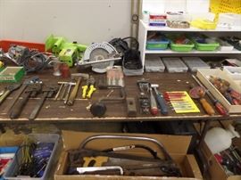 hand tools - garage fix it stuff - lawn & garden - power tools - fishing - camping  & etc. 
