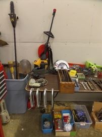 hand tools - garage fix it stuff - lawn & garden - power tools - fishing - camping  & etc. 