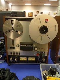 Vintage Teac A 7010 - there are two of these plus another A 6300 - all of these are sought after machines - the 7010's need service and probably belts - the 6300 as best as can tell is in working order
