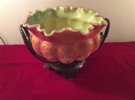 Beautiful peachblow basket