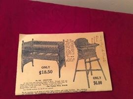 Vintage wicker advertising