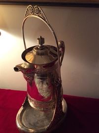 Victorian silver plate coffee server