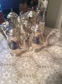 International Sterling Silver Prelude 2 Coffee Pots