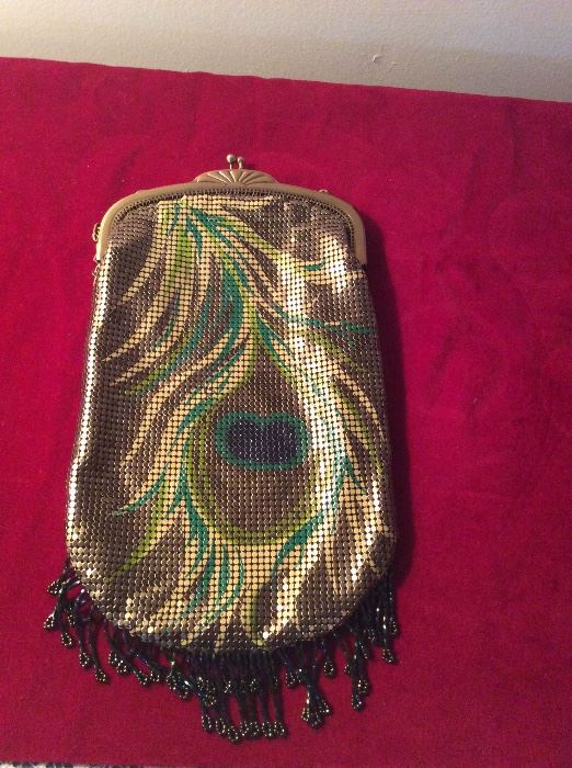 Antique Peacock mesh bag