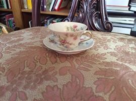 Haviland Limoges pink roses tea cup & saucer - there are 10