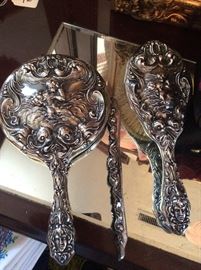 Stunning Sterling dresser set.