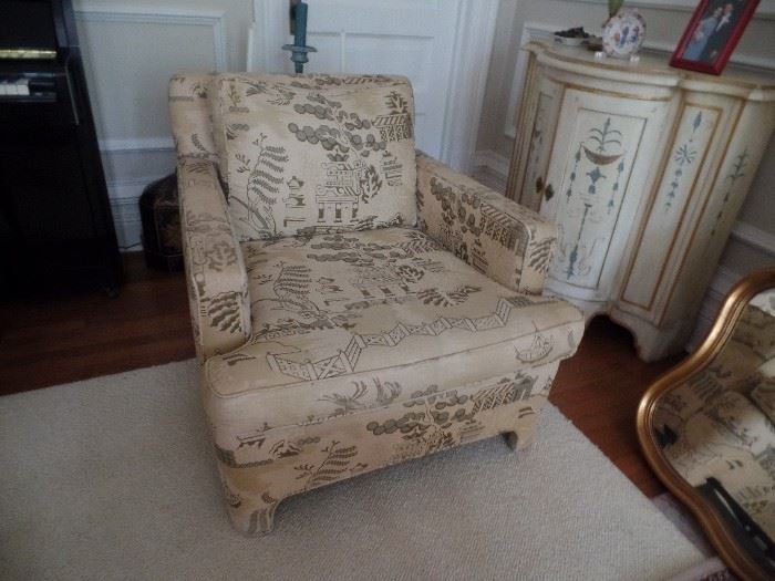 Upholstered club chair