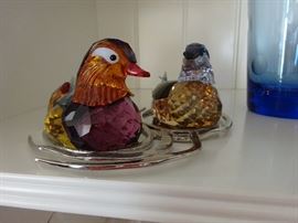 swarovski mallard set with box