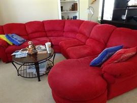 red couch 6 piece sectional for easy moving
