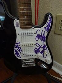 Van Halen signed guitar with cos