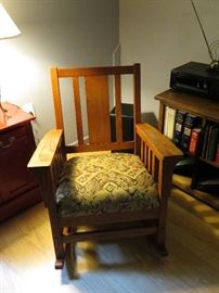 Mission style rocker from Restoration Hardware.