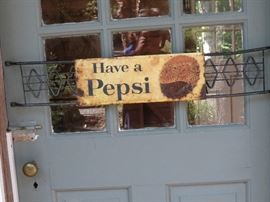 Old Pepsi screen door piece.