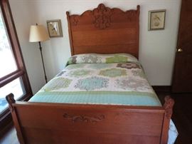 Vintage oak bed.