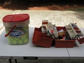 Full tackle box on right.
