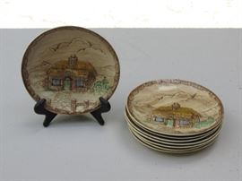 8 English cottage plates.