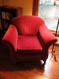 Vintage mohair wool chair.