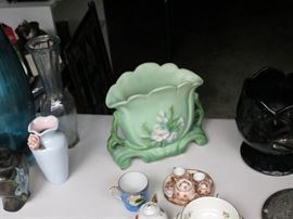 Weller Pottery.  McCoy on right.