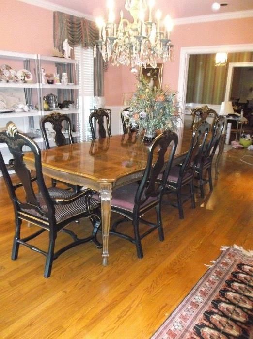  Drexel dining table sold separately immaculate condition 10 foot long with leaves in .