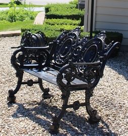 Cast iron bench