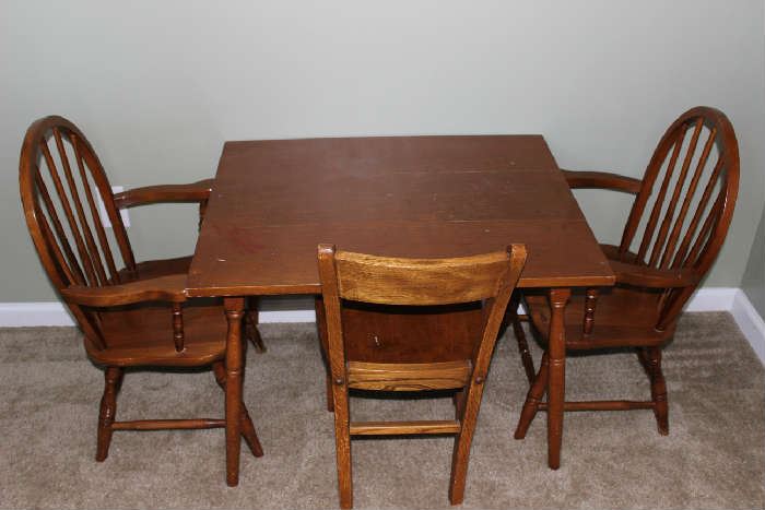 CHILDS TABLE AND CHAIRS