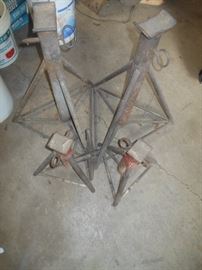 Several sets of jack stands