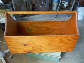 Hand crafted wood tool box
