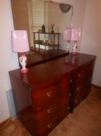 Fabulous vintage dresser and mirror/also have matching full bed