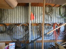 Lots of cable, wire, hoses, etc