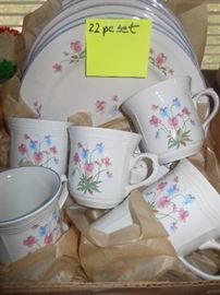 22 pc set stoneware