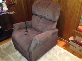 Healthy Back Ascent Lift Chair, chocolate brown.  Super comfy!  