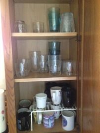 assorted cups and glasses