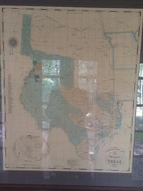 1845 commemorative map of the Republic of Texas