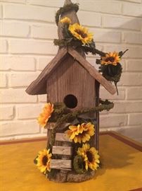 Sunflower bird house