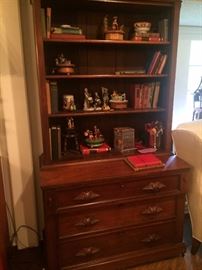 Antique 3-drawer book case 