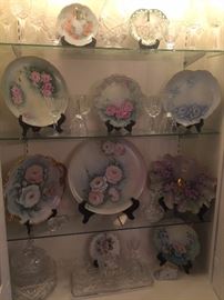 Lovely crystal and  hand-painted china
