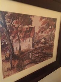 A.C. Gentry framed art