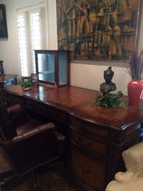 Another lovely desk; one of the eight conference chairs; 